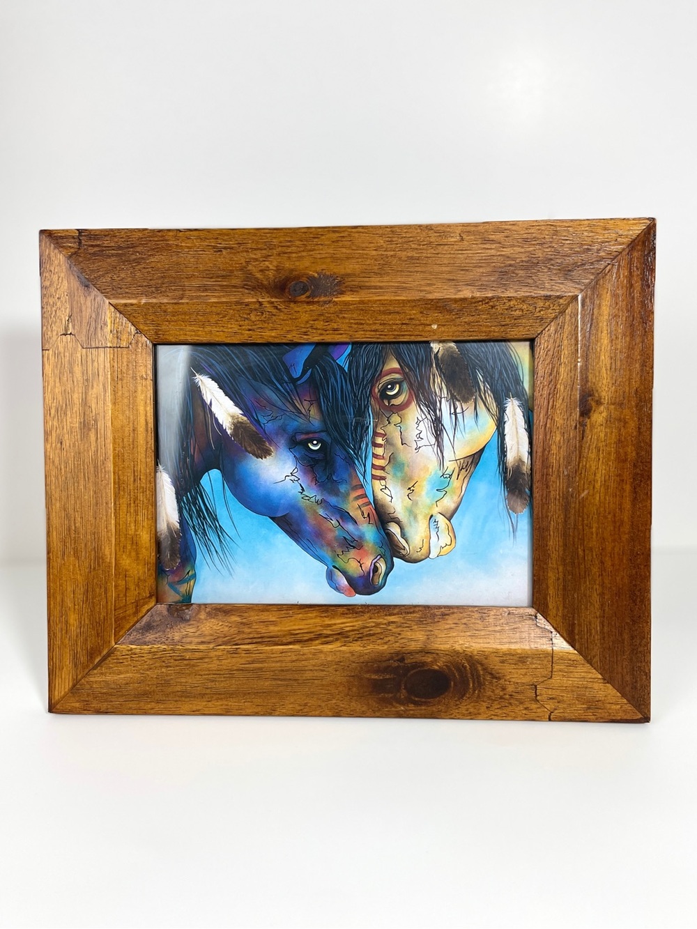 KINDRED SPIRITS by Micqaela Jones Framed Print Horses Wood Frame Cottagecore